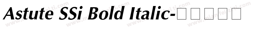 Astute SSi Bold Italic字体转换